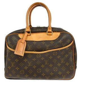 Louis Vuitton Deauville Handbag Monogram Canvas Brown Canvas Handbag (Pre-Owned)